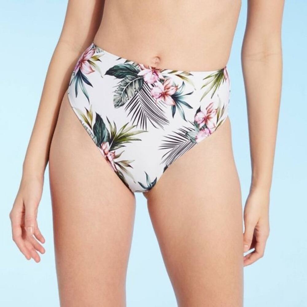 Shade & Shore High Leg/Waist Cheeky Bikini Bottom S